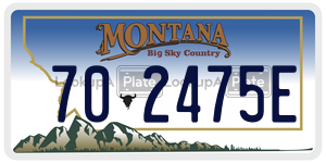 702475E  license plate in MT