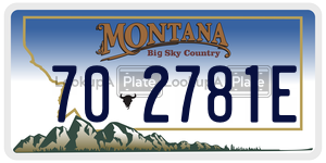 702781E  license plate in MT