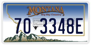 703348E  license plate in MT