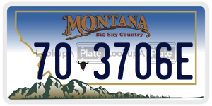703706E  license plate in MT