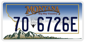 706726E  license plate in MT