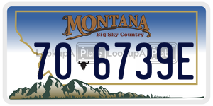 706739E  license plate in MT