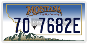 707682E  license plate in MT