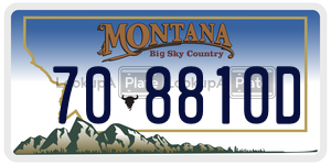 708810D  license plate in MT