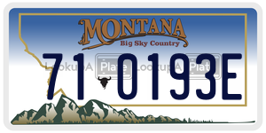 710193E  license plate in MT