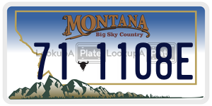 711108E  license plate in MT