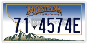 714574E  license plate in MT