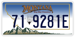 719281E license plate in Montana