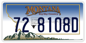 728108D  license plate in MT
