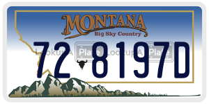 728197D  license plate in MT