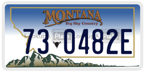 730482E license plate in Montana