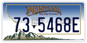 735468E license plate in Montana