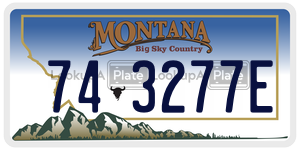 743277E  license plate in MT