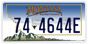 744644E license plate in Montana