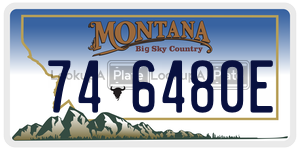746480E  license plate in MT