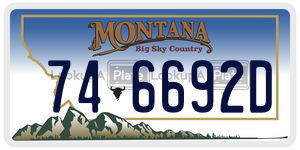 746692D  license plate in MT