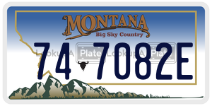 747082E license plate in Montana