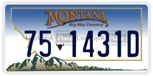 751431D  license plate in MT