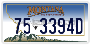 753394D  license plate in MT