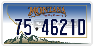 754621D  license plate in MT