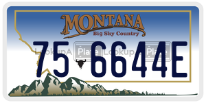 756644E  license plate in MT