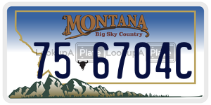 756704C  license plate in MT