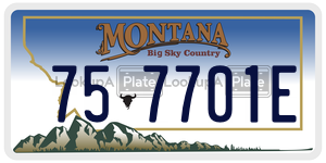 757701E  license plate in MT