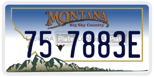 757883E  license plate in MT