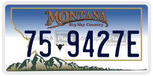 759427E  license plate in MT