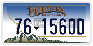 761560D  license plate in MT