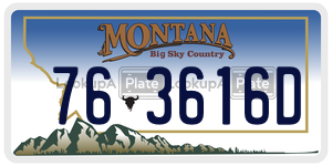 763616D license plate in Montana