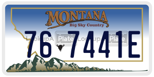 767441E  license plate in MT