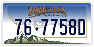 767758D license plate in Montana
