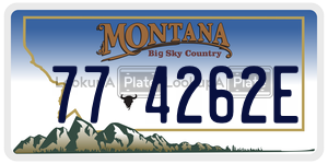 774262E  license plate in MT
