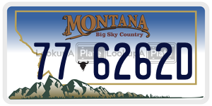 776262D  license plate in MT