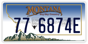 776874E  license plate in MT