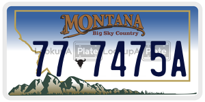 777475A  license plate in MT