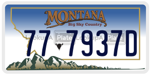 777937D  license plate in MT