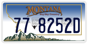 778252D  license plate in MT
