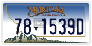 781539D  license plate in MT