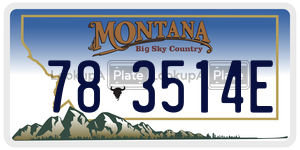 783514E  license plate in MT