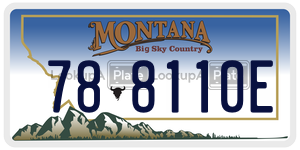 788110E  license plate in MT