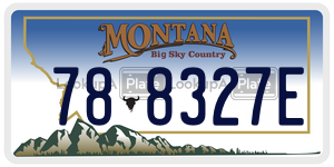 788327E  license plate in MT