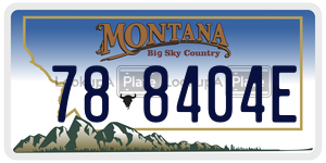 788404E  license plate in MT