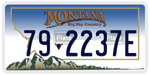 792237E  license plate in MT