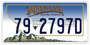 792797D license plate in Montana