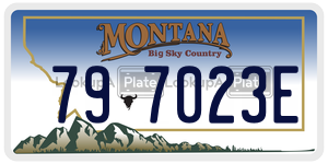 797023E  license plate in MT