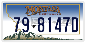 798147D  license plate in MT