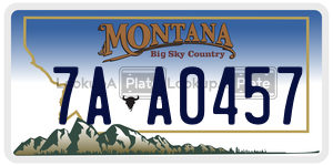 7AA0457  license plate in MT