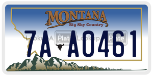 7AA0461  license plate in MT